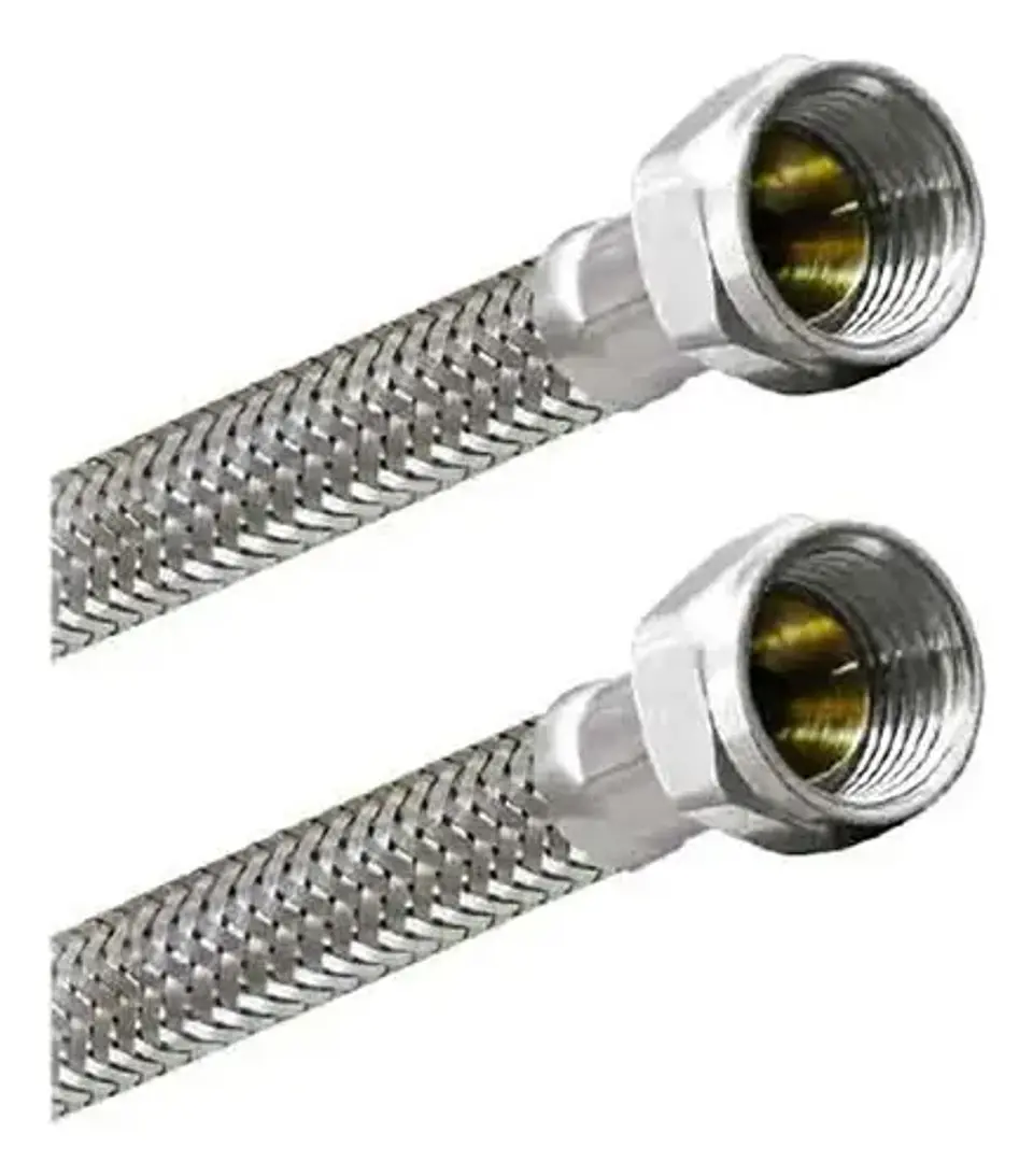 Flexible Agua Hi-hi 1/2 35 Cm Taumm Acero Inox 350 Psi 1