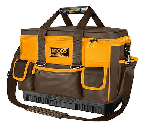 Bolso Porta Herramientas 16 Pulgadas 25 Bolsil  Ingco Htbg10