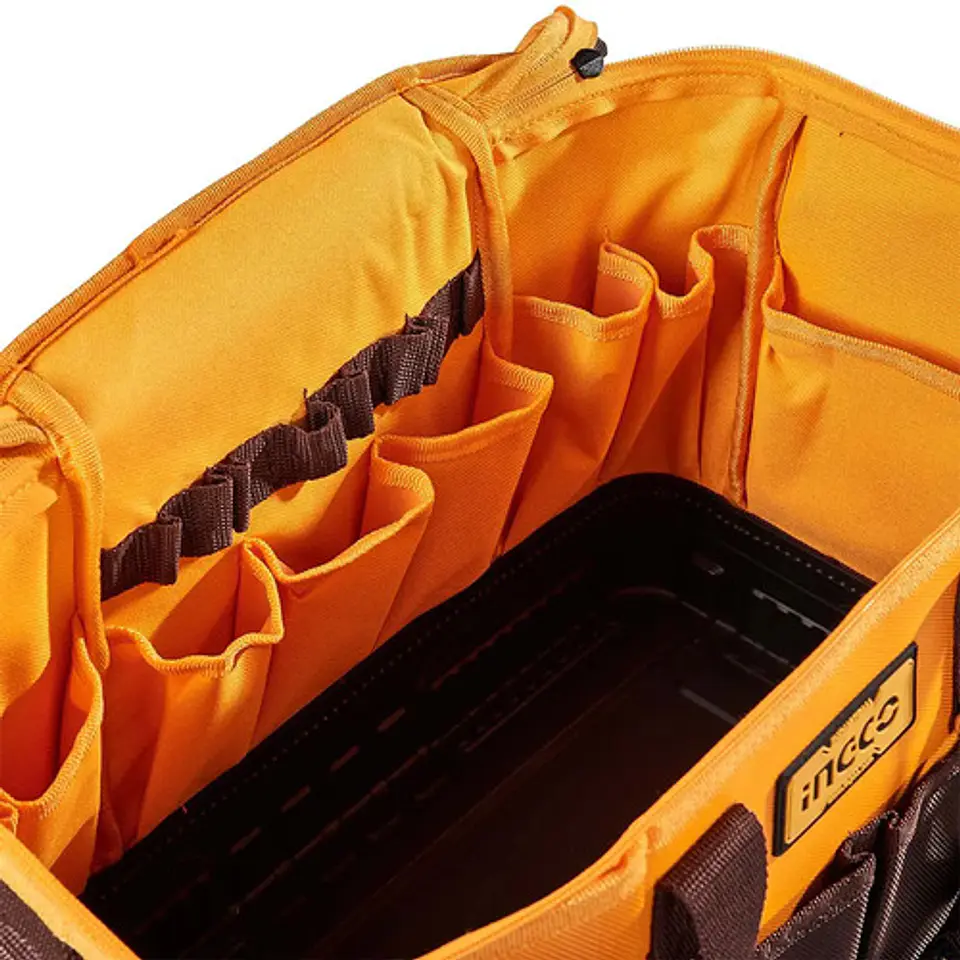 Bolso Porta Herramientas 16 Pulgadas 25 Bolsil  Ingco Htbg10 4