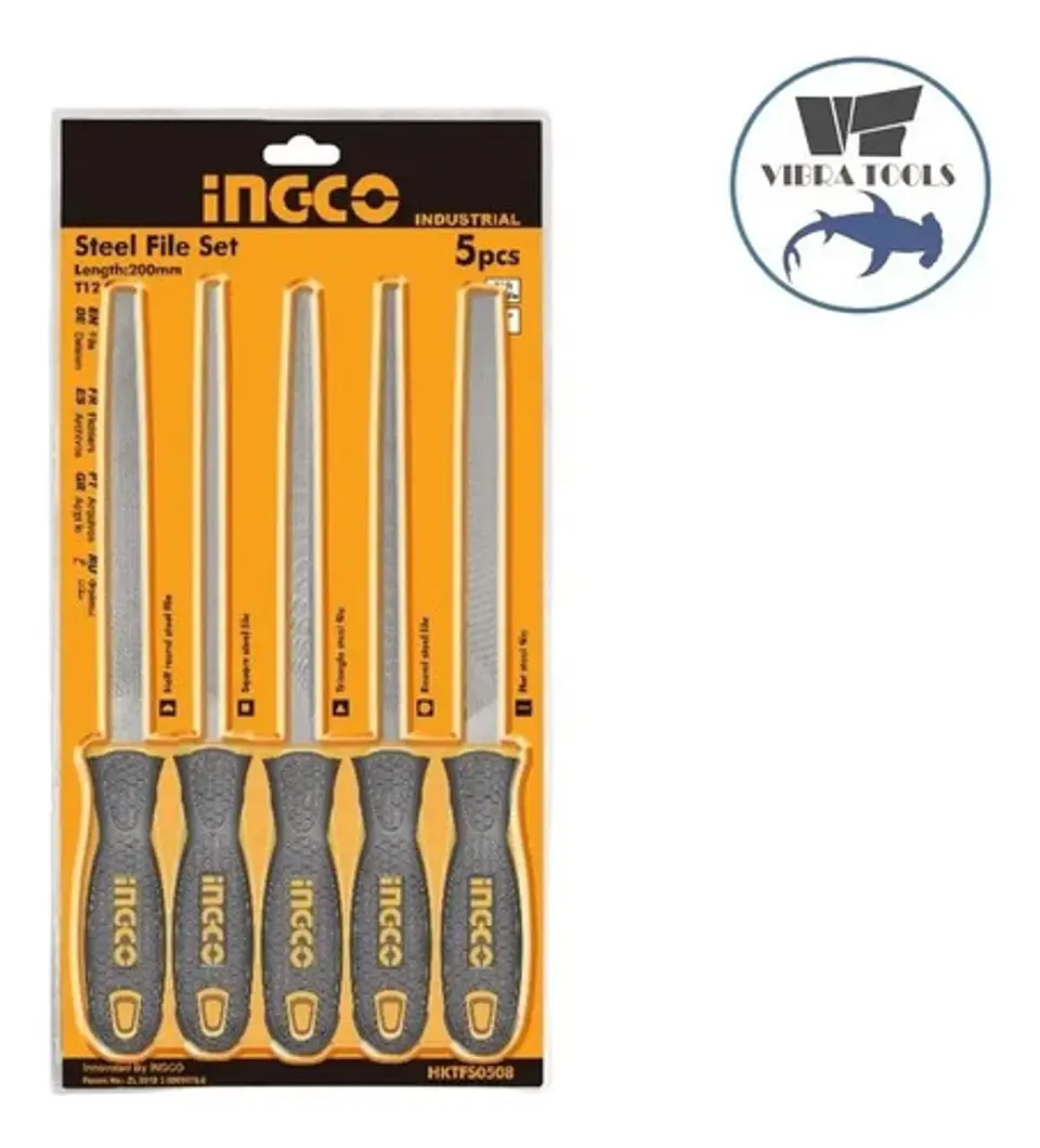 Set De Limatones Para Metal 5 Piezas Ingco 6