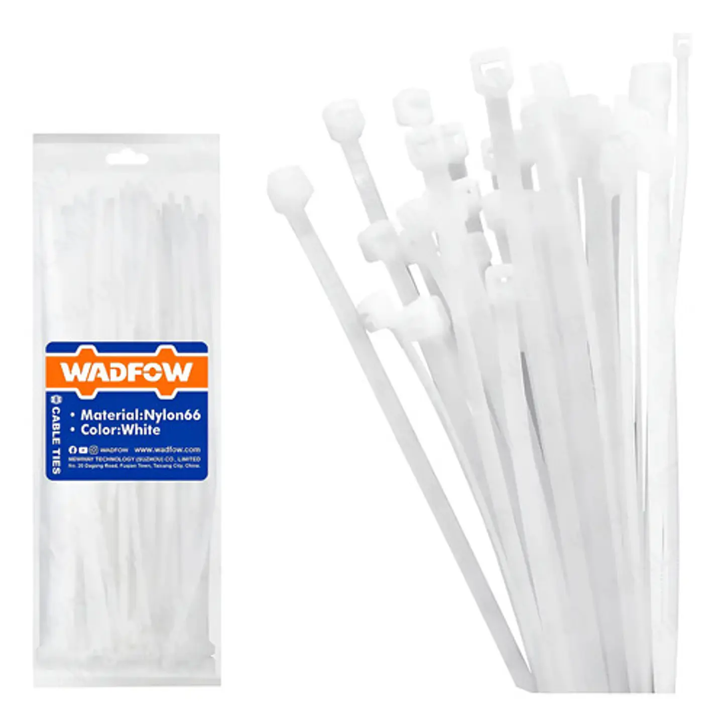 Set De 100 Amarras Plasticas Wadfow 4.8x300 Mm 22 Kg Negro 2