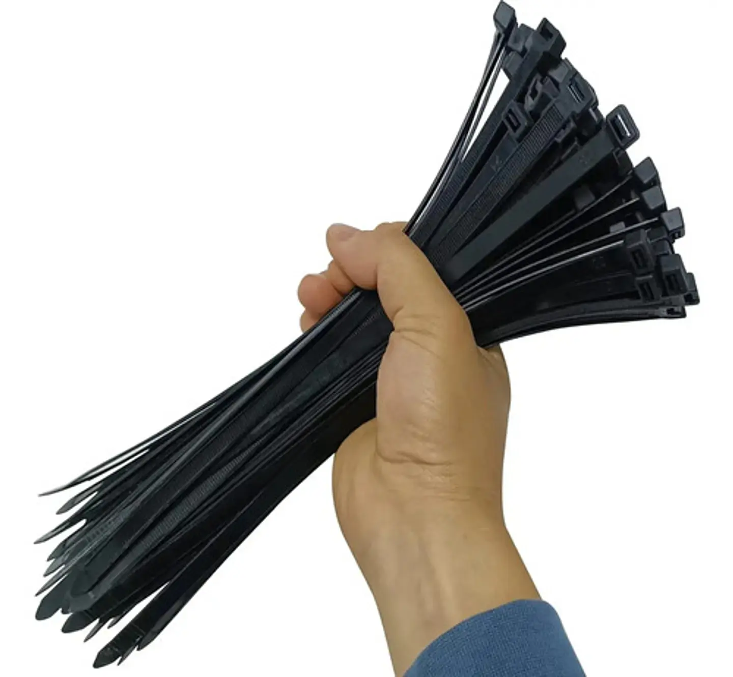 Set De 100 Amarras Plasticas Wadfow 4.8x300 Mm 22 Kg Blanco 3