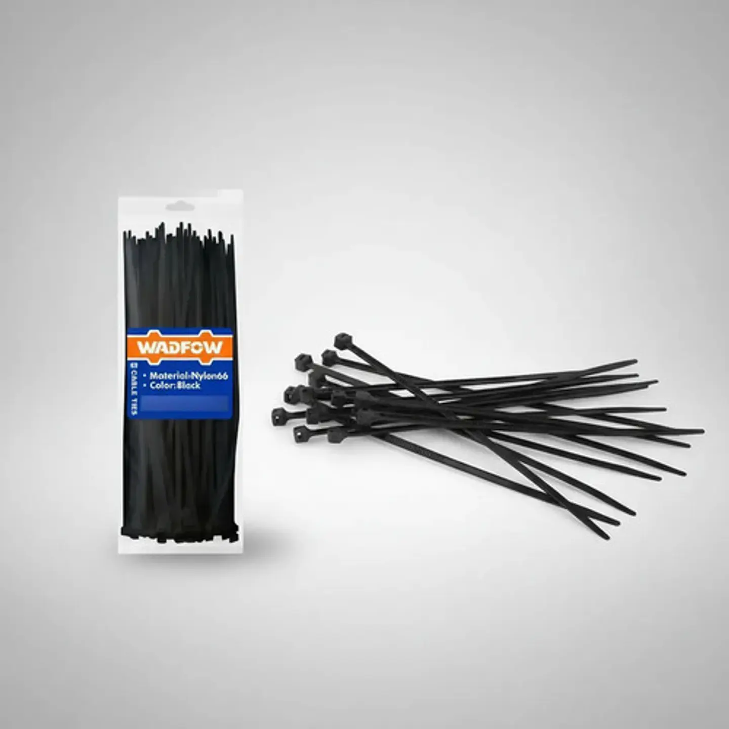 Set De 100 Amarras Plasticas Wadfow 2.5x100 Mm 8 Kg Negro 1