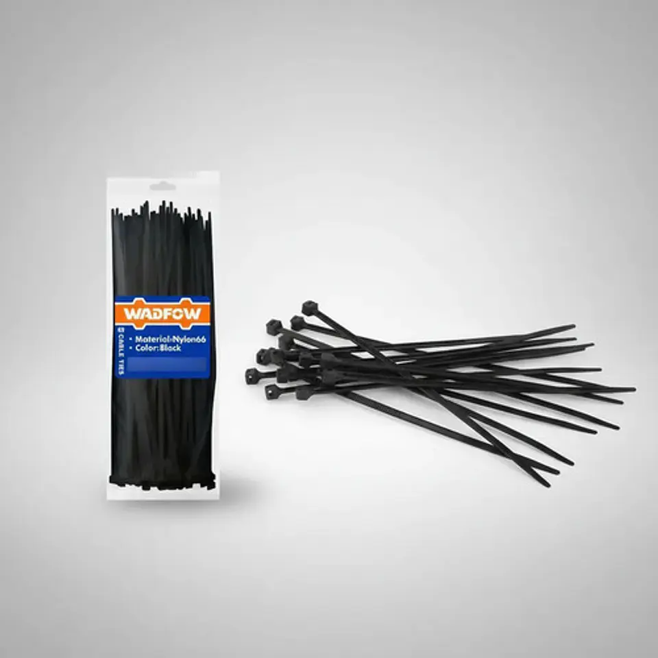 Set De 100 Amarras Plasticas Wadfow 2.5x100 Mm 8 Kg Negro 1
