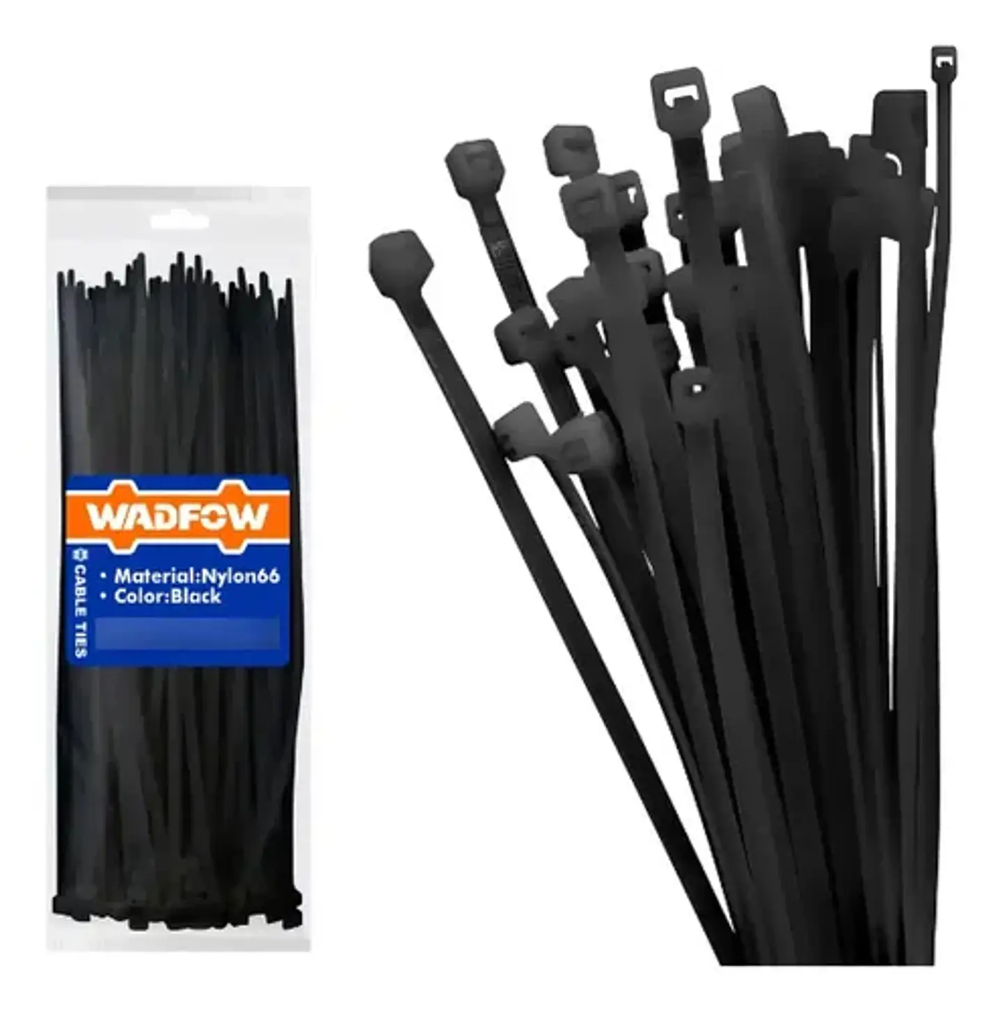 Set De 100 Amarras Plasticas Wadfow 2.5x100 Mm 8 Kg Negro 2
