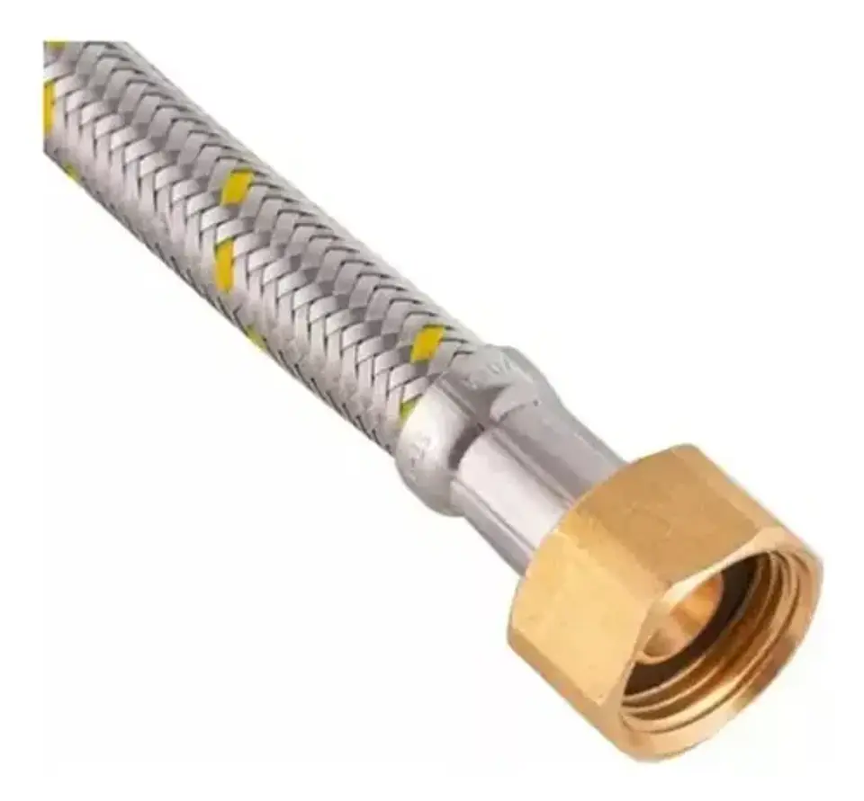 Flexible Para Gas Hi-hi 3/8 Izqx 1/2 60 Cm Taumm Acero Inox 2
