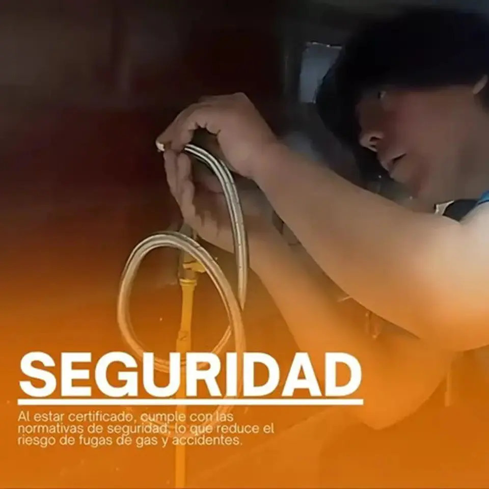 Flexible Para Gas Hi-hi 3/8 Izqx 1/2 60 Cm Taumm Acero Inox 4