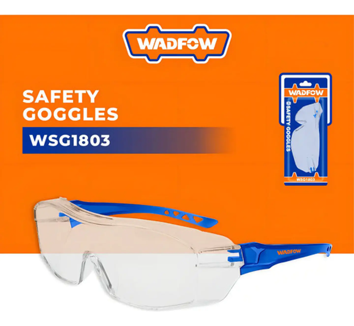 Lentes De Seguridad De Policarbonato Wadwsg1803 Cristal Transparente 3