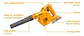 Soplador Inalambrico Velocidad Variable 20v Ingco Cabli20018 - Miniatura 4