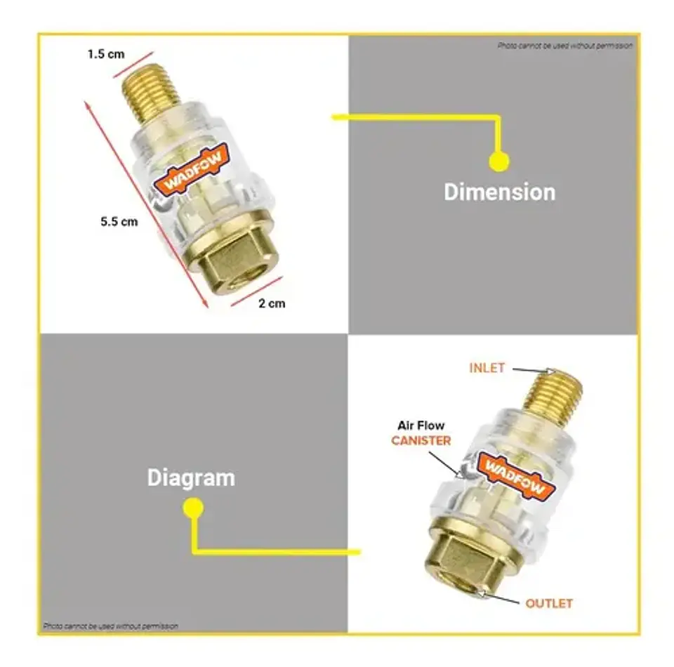 Lubricador Herramientas Neumaticas 10 Cc 1/4 Pulgadas Wadfow 10