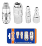 Set De 4 Acoples Neumatico Tipo Usa Macho /hembra 1/4 Wadfow - Miniatura 2