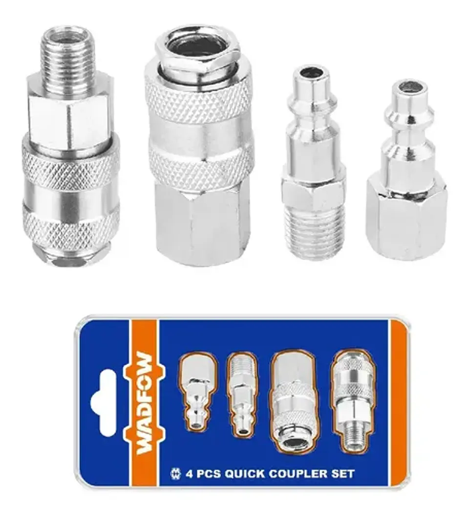 Set De 4 Acoples Neumatico Tipo Usa Macho /hembra 1/4 Wadfow 2