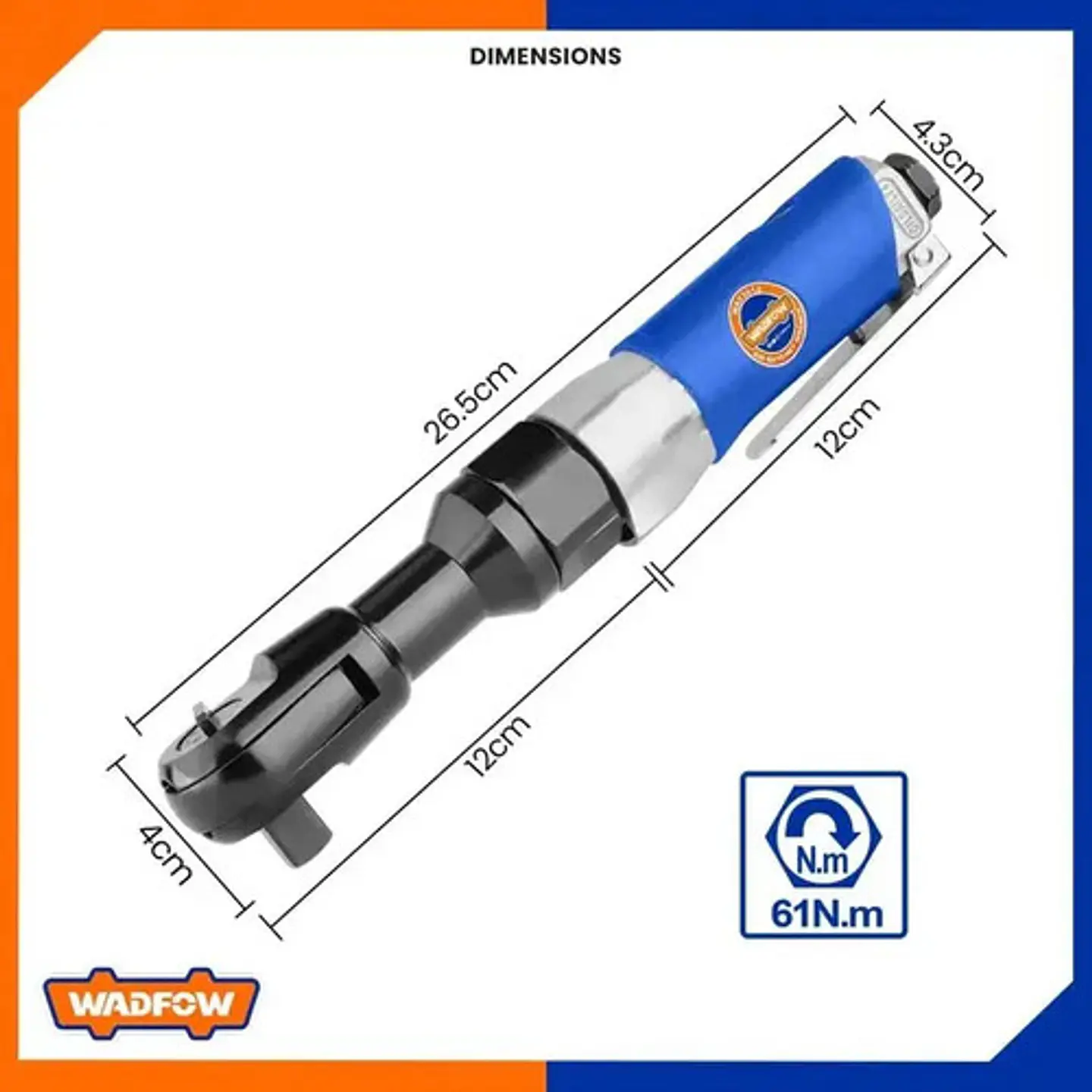 Llave Chicharra Neumatica 1/2 Pulgadas Wadfow Wat3512 6