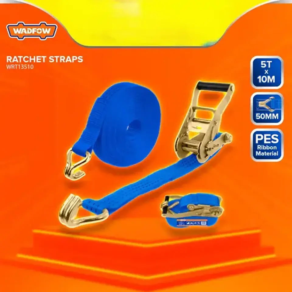 Eslinga Con Trinquete 50mmx10m 5 Toneladas Wadfow Wrt13510 Azul 5