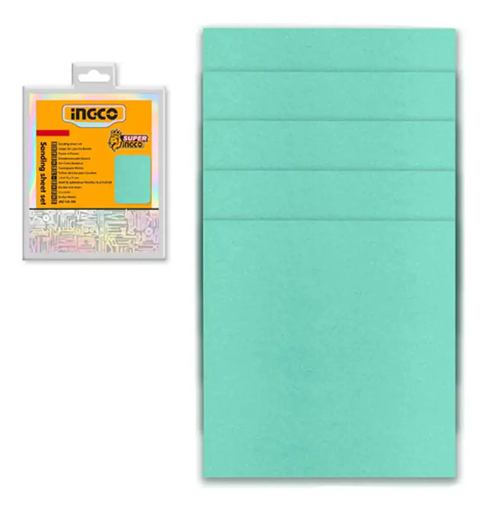 Set 50 Lijas P40 80 120 180 Multimaterial 145x114 Mm Ingco 1