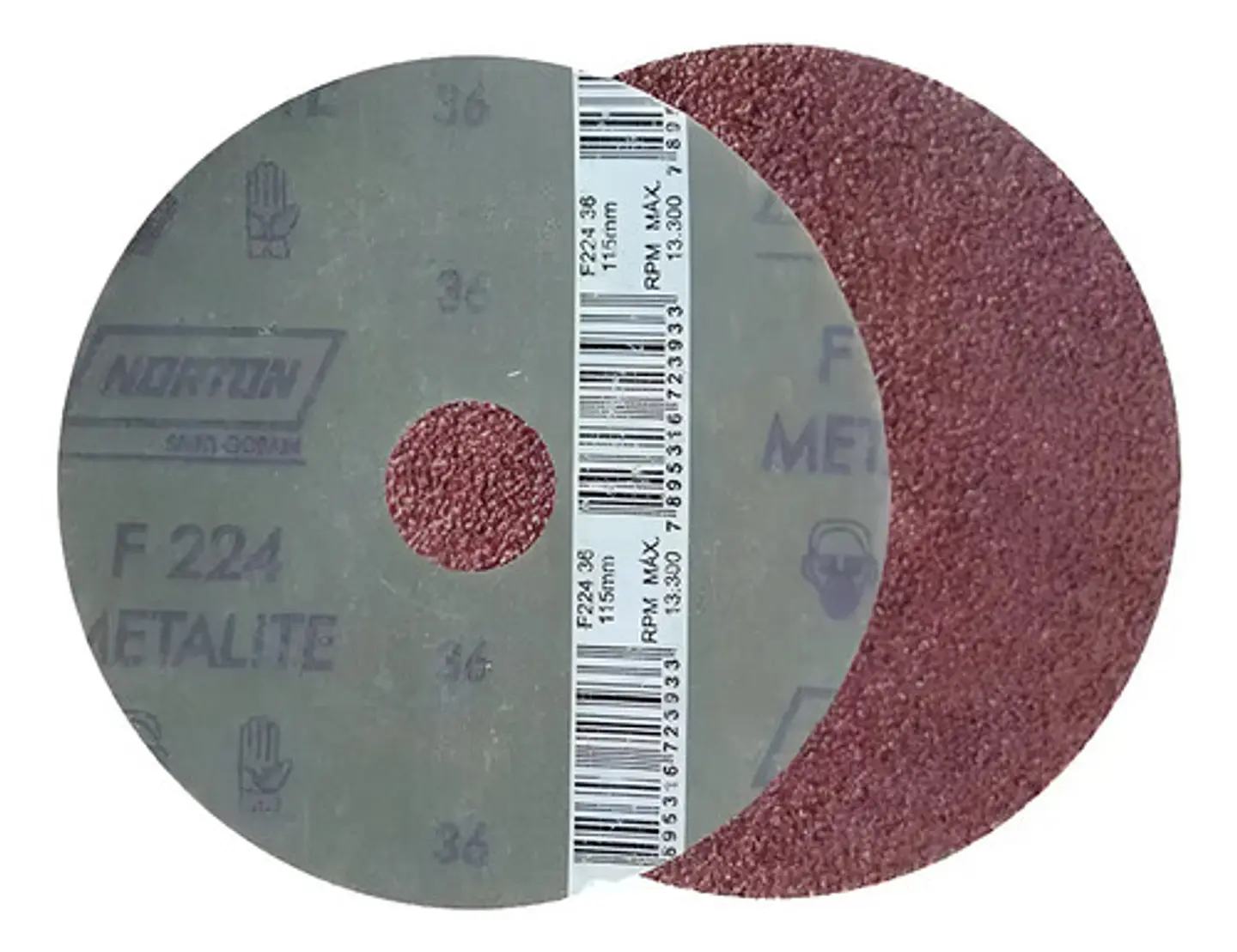Disco Fibra Desbaste Abrasivo Norton F227 G80 115x22mm 4 1/2 1