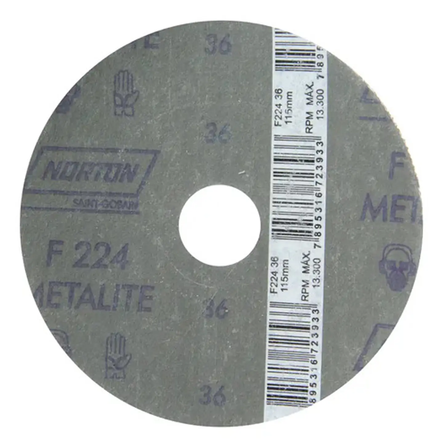 Disco Fibra Desbaste Abrasivo Norton F227 G80 115x22mm 4 1/2 3