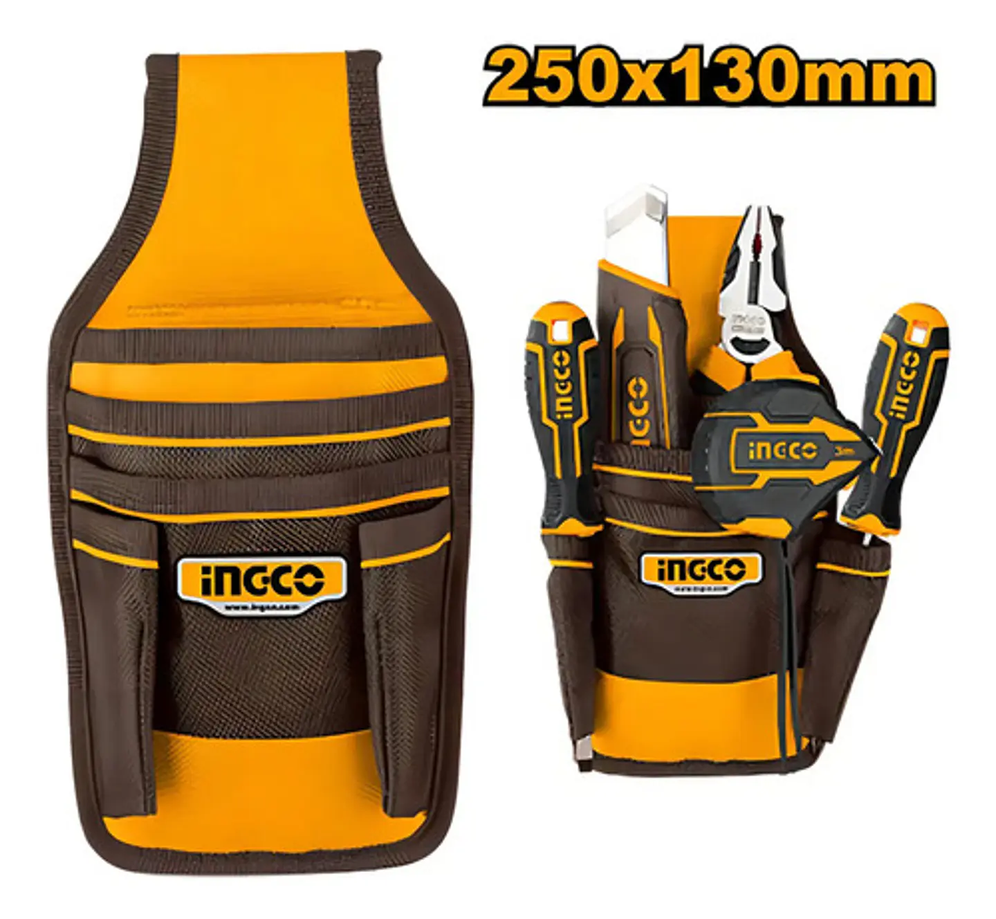 Cinturon Coleto Porta Herramientas Ingco 5 Bolsil Htbp040128 3