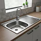 Lavaplatos Lava Vajilla Sobreponer 100x50 Taumm Derecho Gris - Miniatura 5