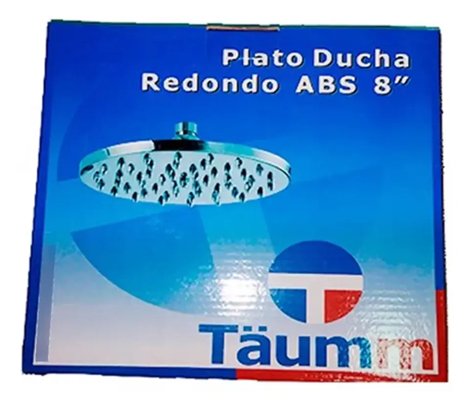 Plato Ducha Redondo Abs 8 Pulgadas Taumm Gris 4