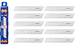 Set Pack 10 Und Repuesto Cuchillo Cartonero Wadfow 18x100 Mm - Miniatura 1