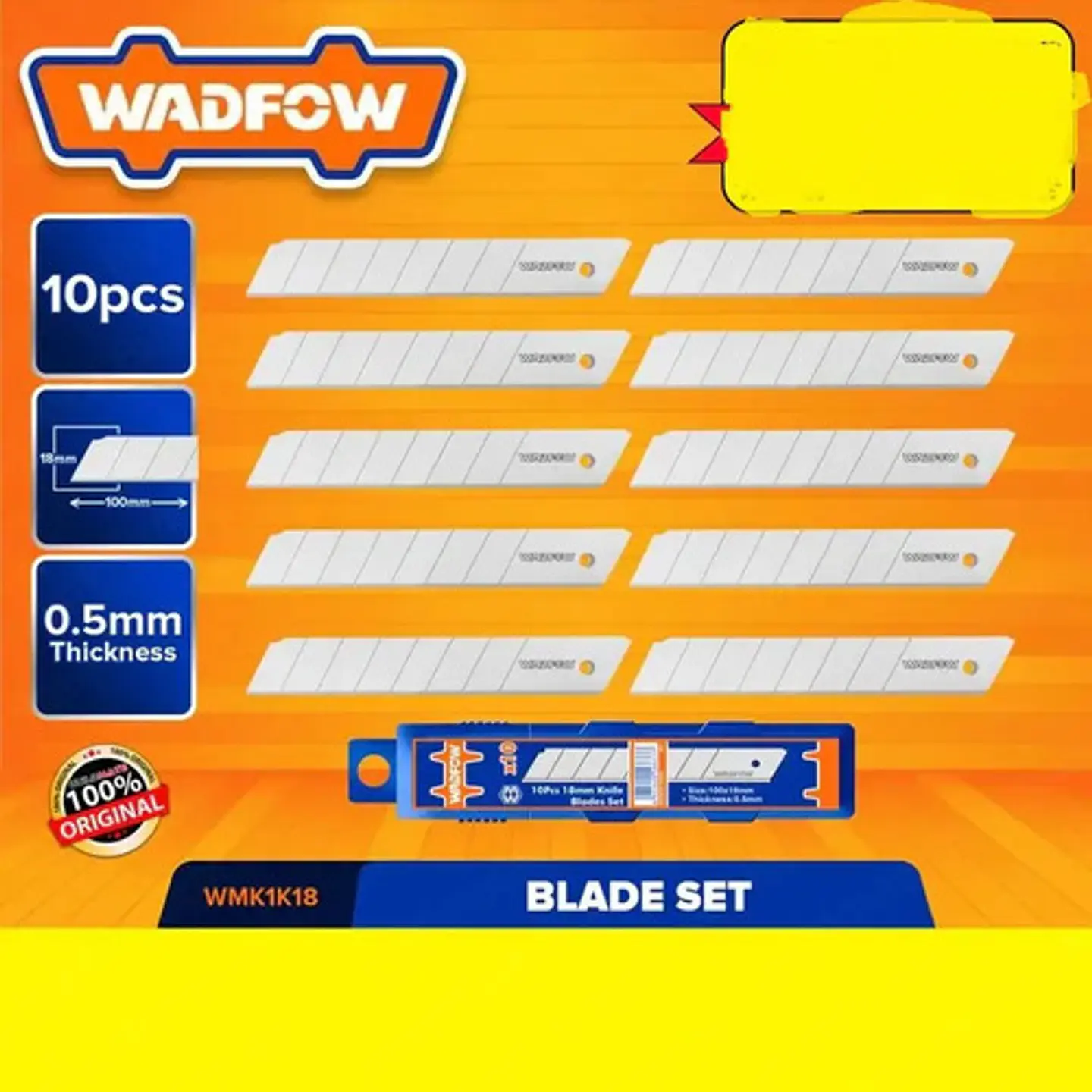 Set Pack 10 Und Repuesto Cuchillo Cartonero Wadfow 18x100 Mm 3