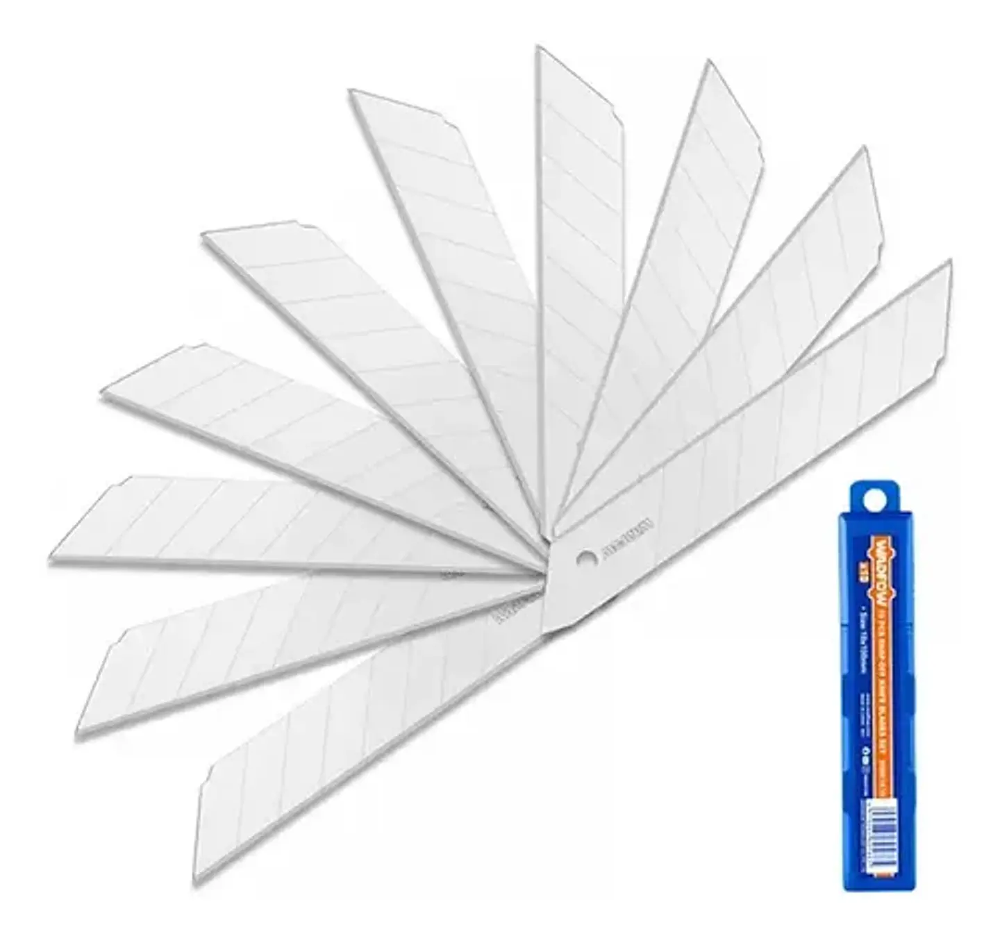 Set Pack 10 Und Repuesto Cuchillo Cartonero Wadfow 18x100 Mm 5