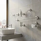 Kit Accesorios Para Pared Baño Cerámico Blanco Cromado Taumm - Miniatura 4