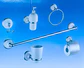 Kit Accesorios Para Pared Baño Cerámico Blanco Cromado Taumm - Miniatura 6
