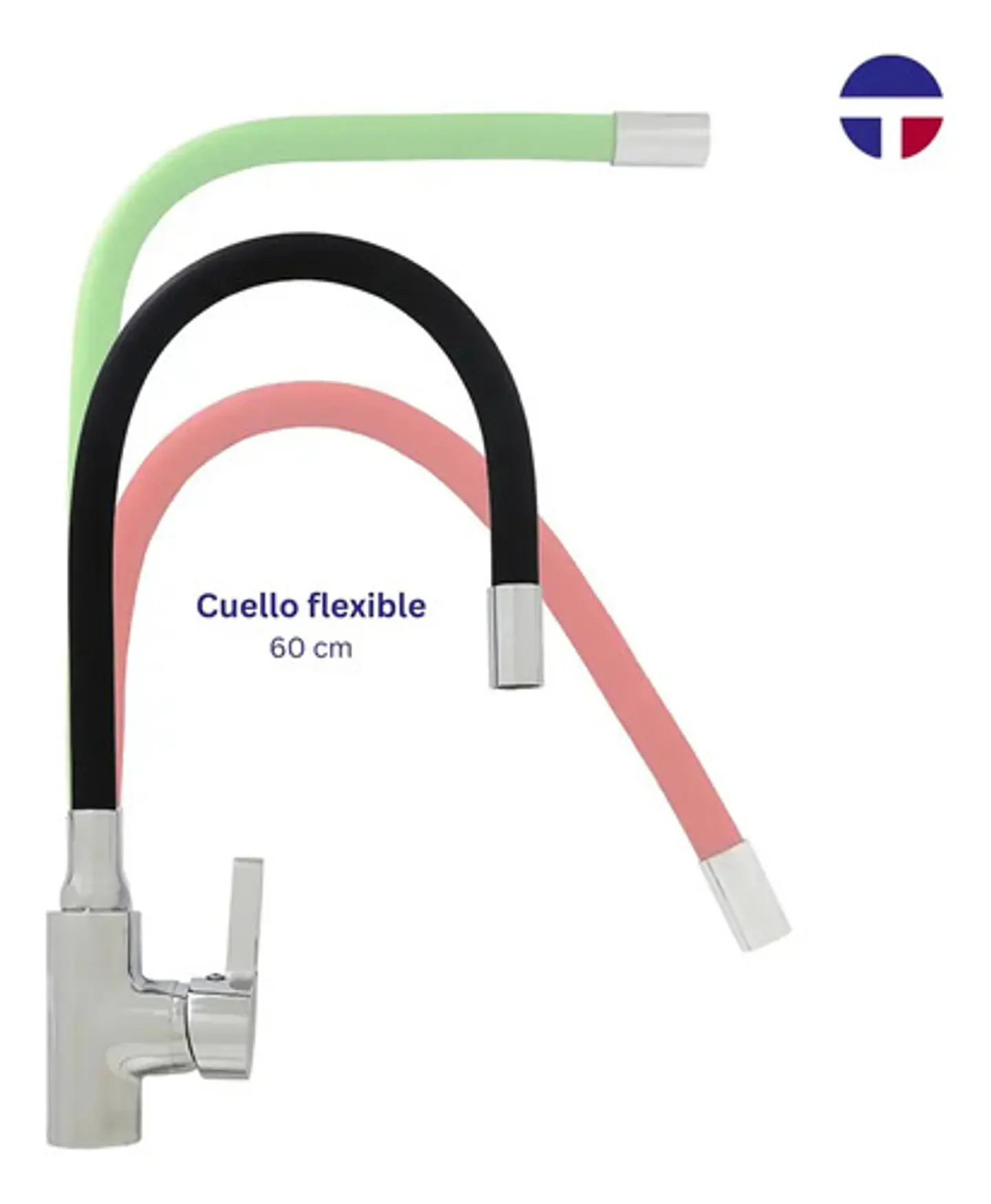 Llave Monomando Lavaplatos Cuello Flexible Taumm Grifo 8