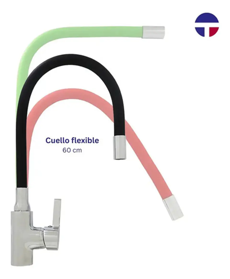 Llave Monomando Lavaplatos Cuello Flexible Taumm Grifo 8