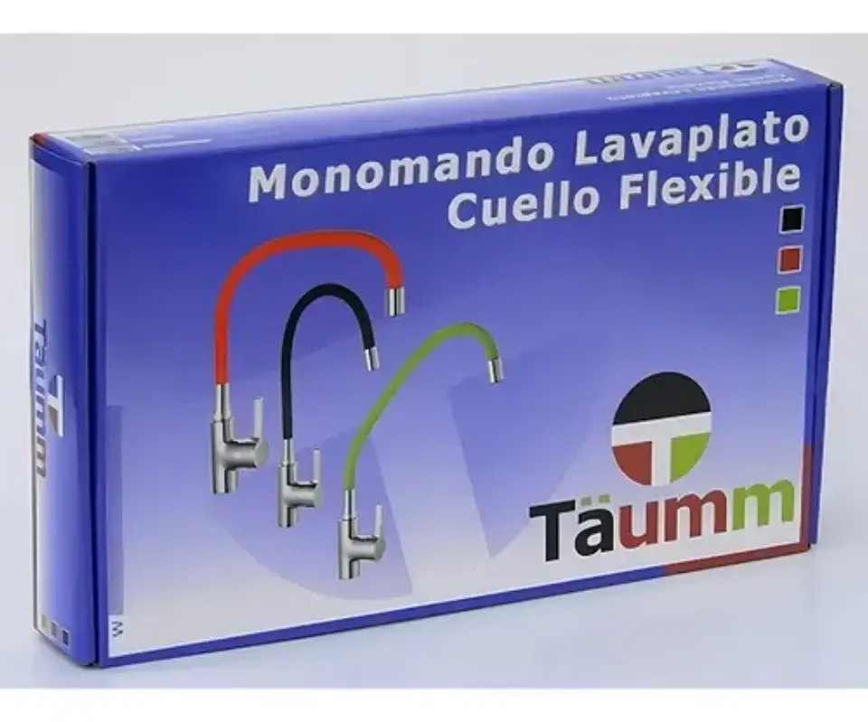 Llave Monomando Lavaplatos Cuello Flexible Taumm Grifo 10
