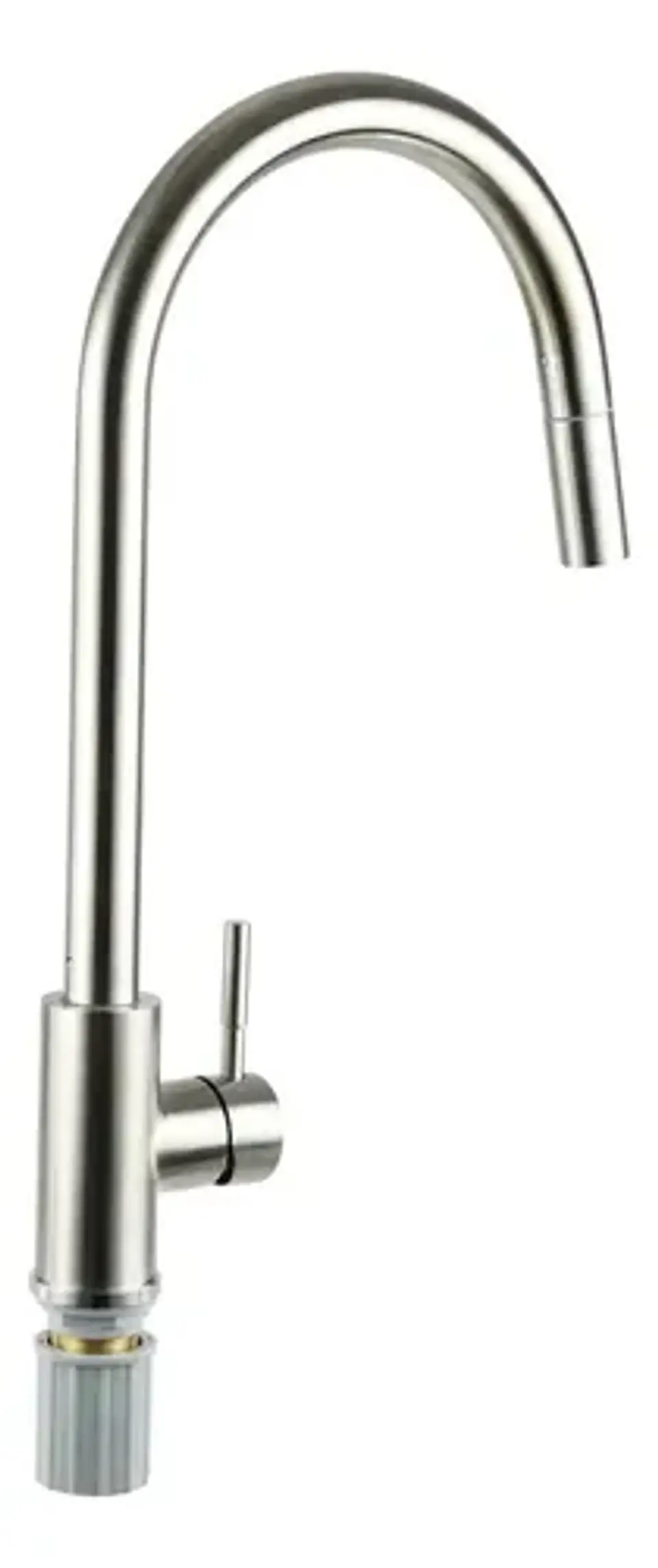 Llave Monomando Lavaplato Vertical Modern Taumm Extraíble In Plateado Brillante 2