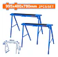 Set 2 Caballetes Plegables Wadfow 100 Kg 99x48x78 Cm Wdz1510 - Miniatura 5