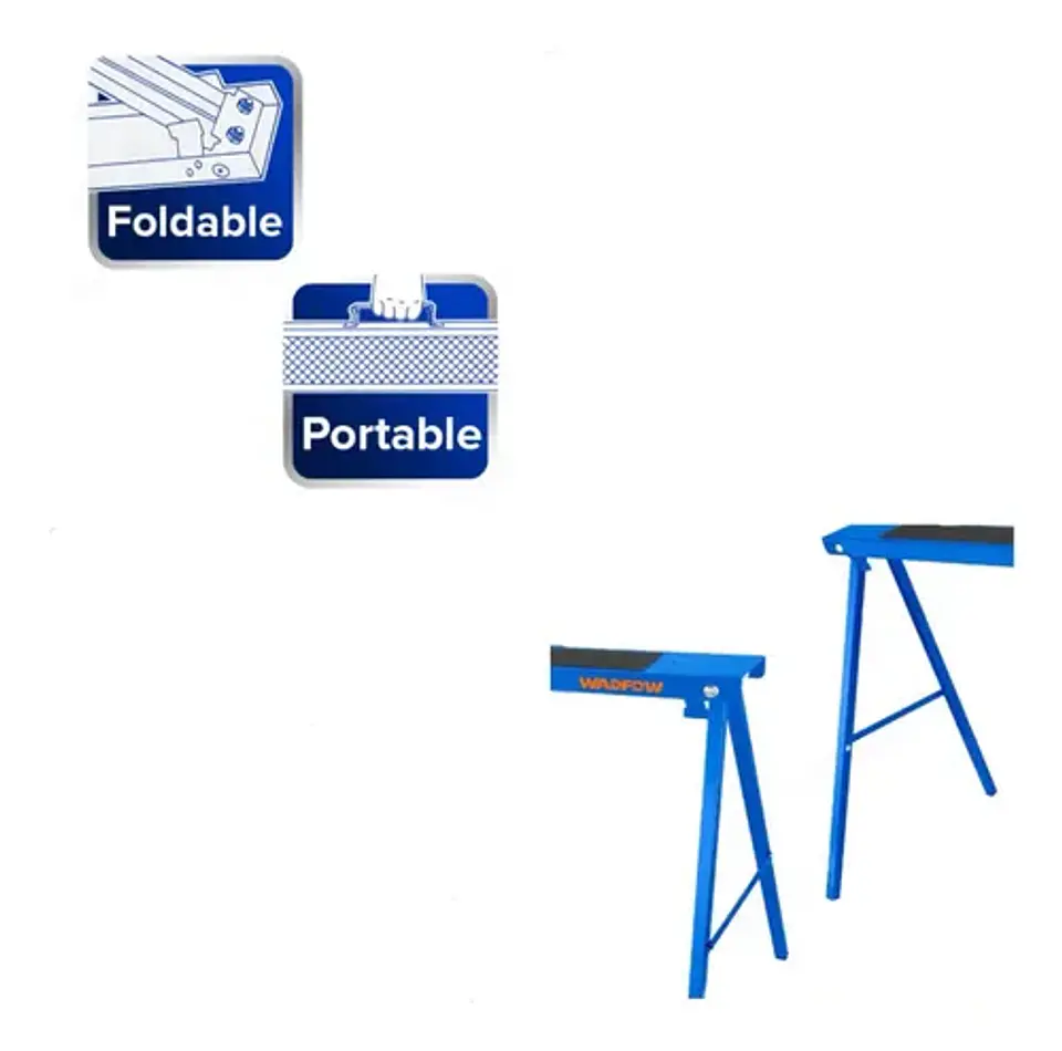 Set 2 Caballetes Plegables Wadfow 100 Kg 99x48x78 Cm Wdz1510 7