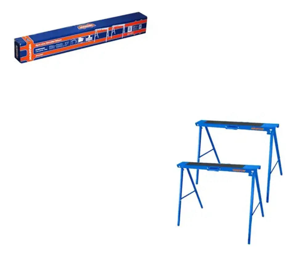Set 2 Caballetes Plegables Wadfow 100 Kg 99x48x78 Cm Wdz1510 9