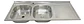 Lavaplatos Doble 120x50 Sobreponer Derecho Monomando Taumm - Miniatura 2