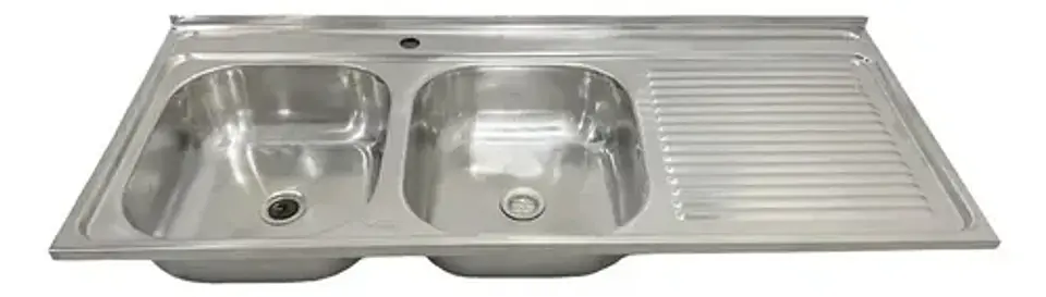 Lavaplatos Doble 120x50 Sobreponer Derecho Monomando Taumm 2
