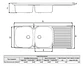 Lavaplatos Doble 120x50 Sobreponer Derecho Monomando Taumm - Miniatura 5