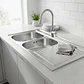 Lavaplatos Doble 120x50 Sobreponer Derecho Monomando Taumm - Miniatura 7