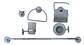 Set De Accesorios Baño Pared Freiburg Taumm Vidrio 6 Piezas - Miniatura 2