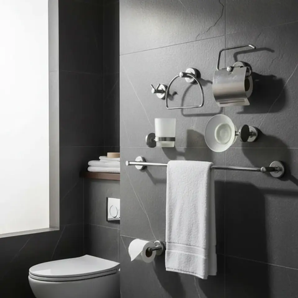 Set De Accesorios Baño Pared Freiburg Taumm Vidrio 6 Piezas 12