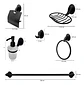 Set De Accesorios De Baño 6 Piezas Notte Täumm Color Negro - Miniatura 9