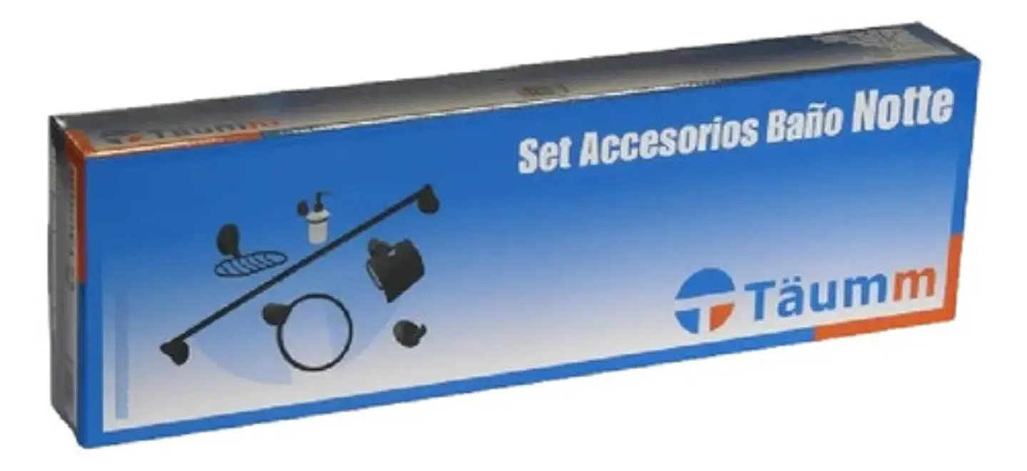 Set De Accesorios De Baño 6 Piezas Notte Täumm Color Negro 10