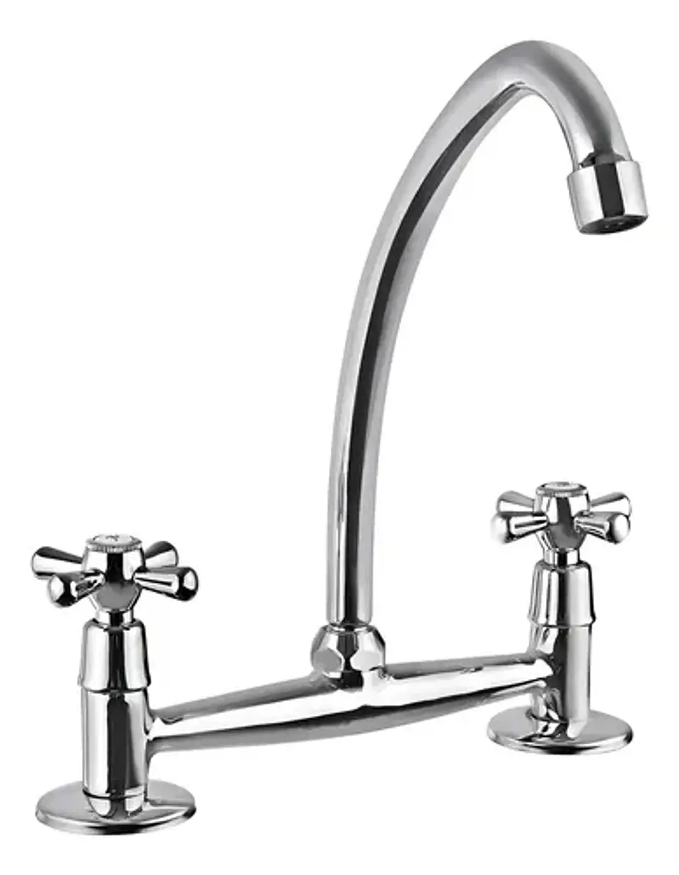 Llave Combinación Para Lavaplato Cuerpo Fundido Bonn Taumm Gris Cromado Plateado Brillante 1