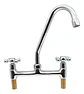 Llave Combinación Para Lavaplato Cuerpo Fundido Bonn Taumm Gris Cromado Plateado Brillante - Miniatura 3