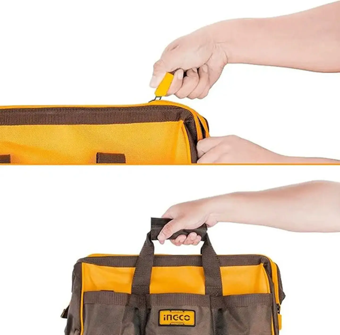 Bolso De Herramientas Ingco 16 Bolsillos 16 Pulgadas Htbg08 2