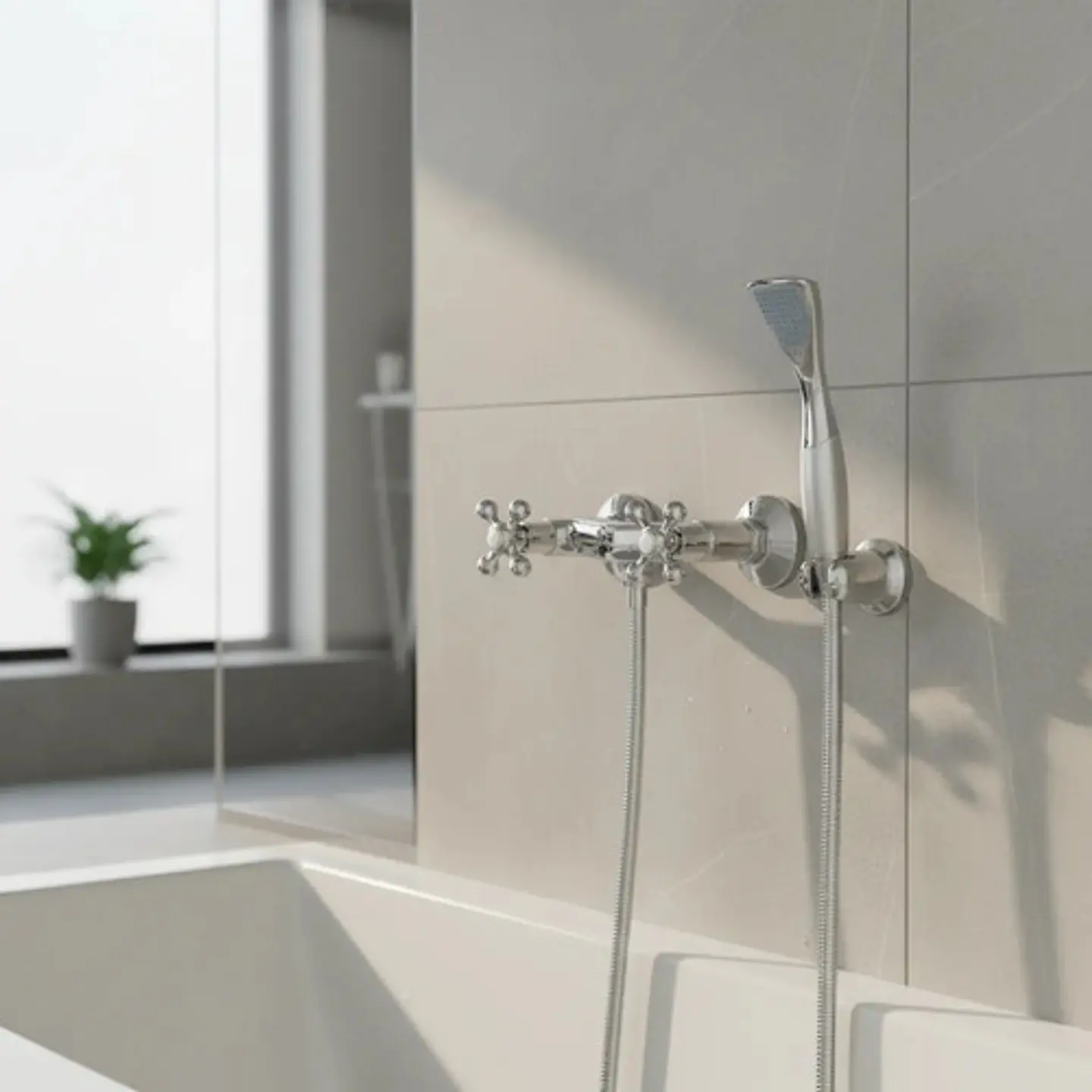 Llave Combinación Ducha Bonn Taumm Con Flexible Mango Ducha 2