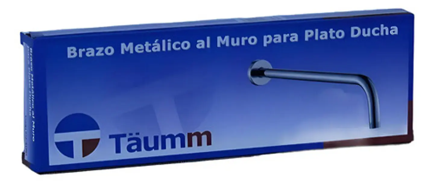 Brazo Para Plato Ducha Cromado Largo 30cm 1/2puLG He Taumm 5