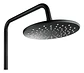 Columna Ducha Negra Con Plato Mango Monomando Notte Taumm - Miniatura 2